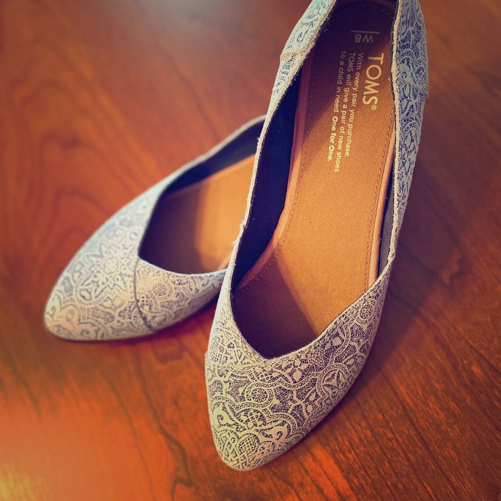 Toms Jutti Blue Mosaic Flats